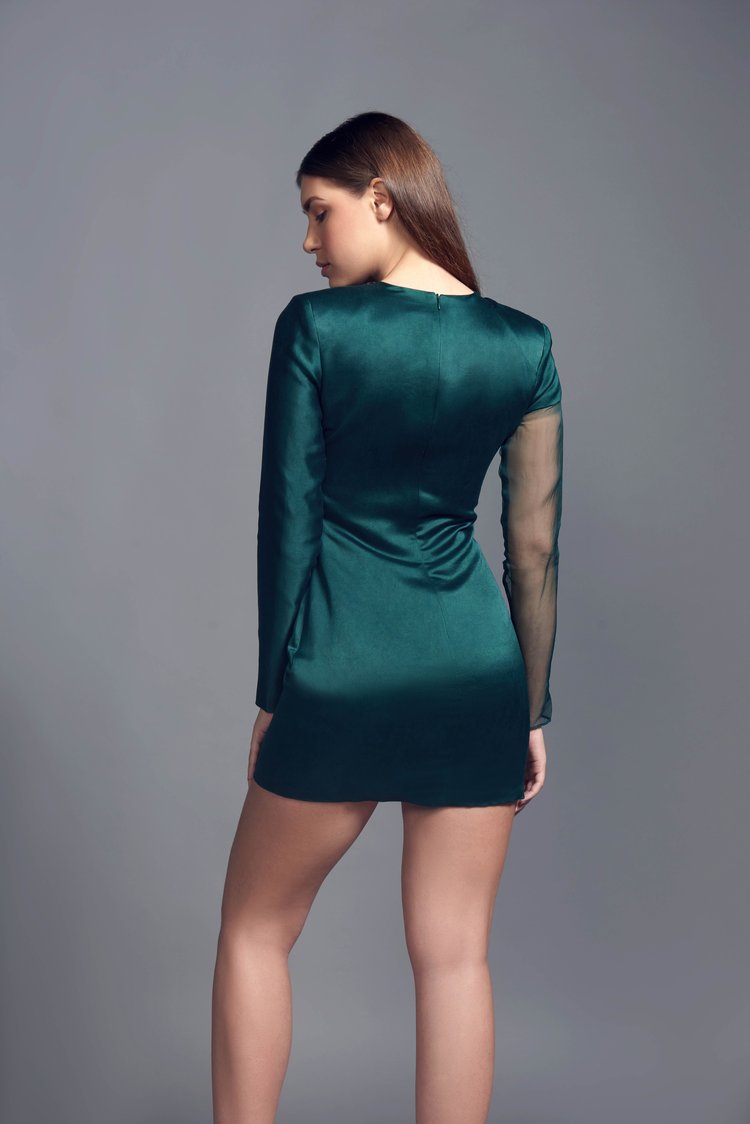 Sheer Shadowscape Dress