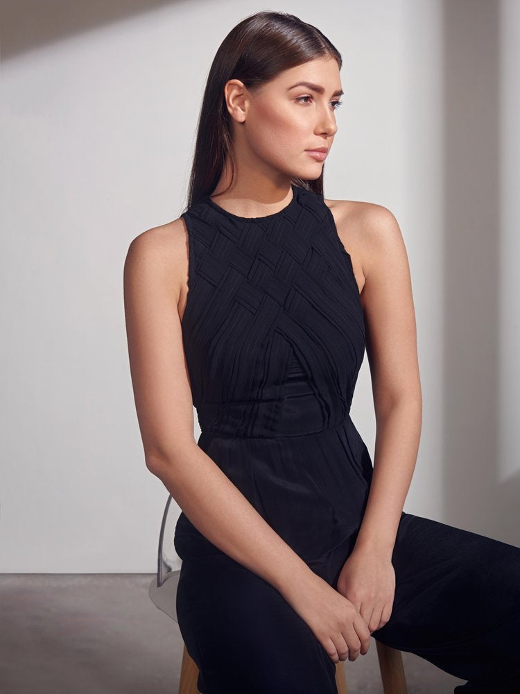 Interlace Noir Jumpsuit