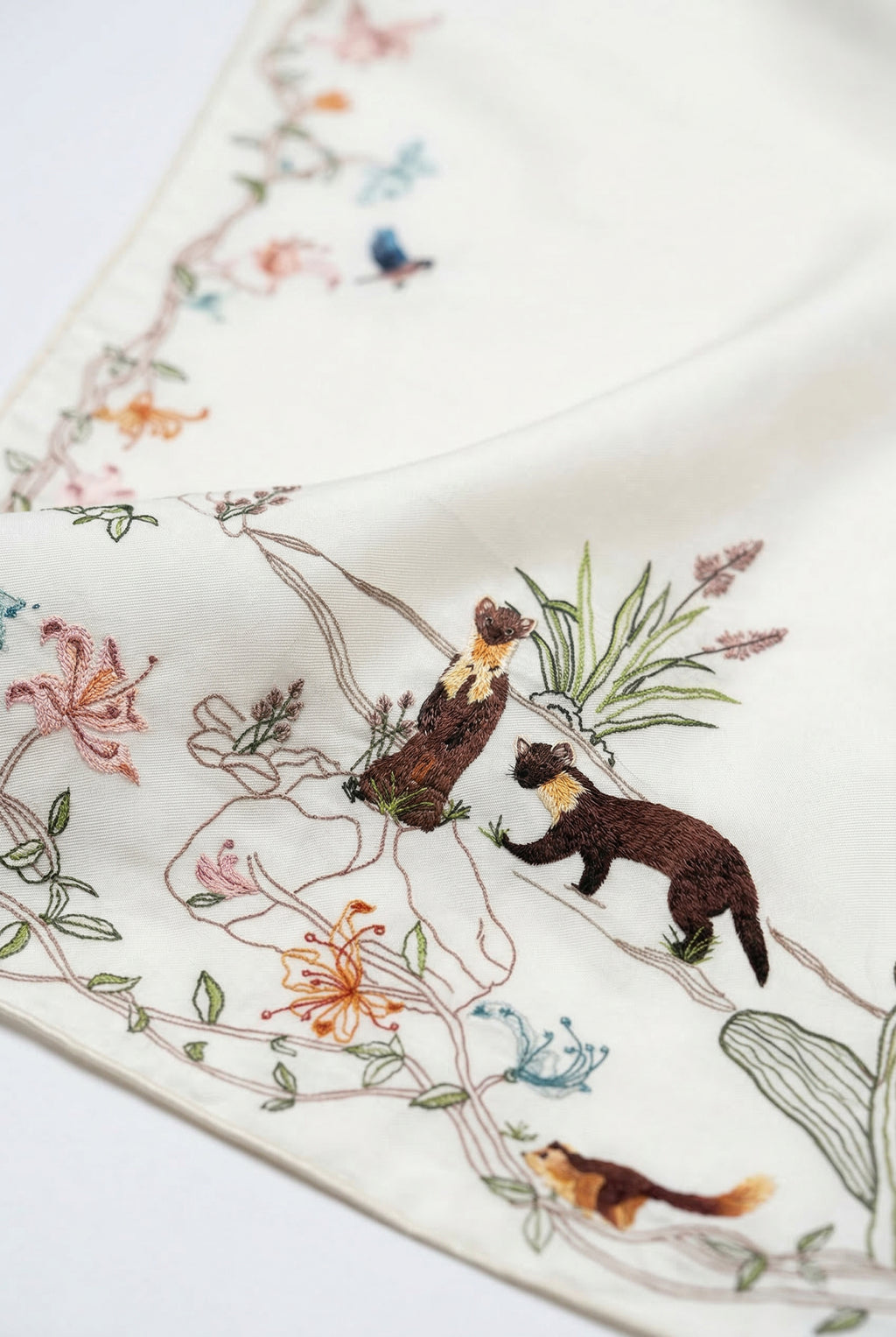 Floral Playground Silk Scarf