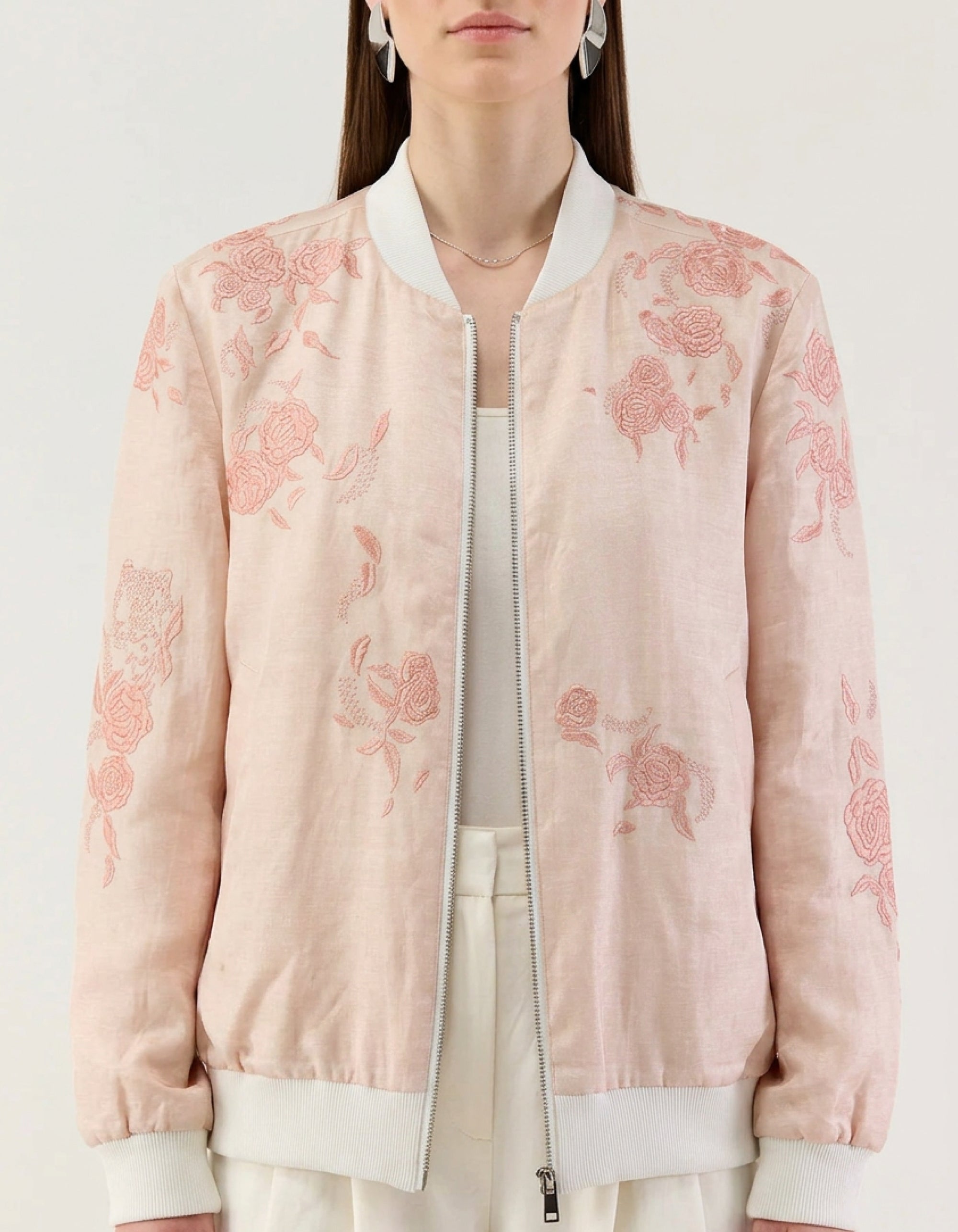 Peach Reverie Bomber Jacket