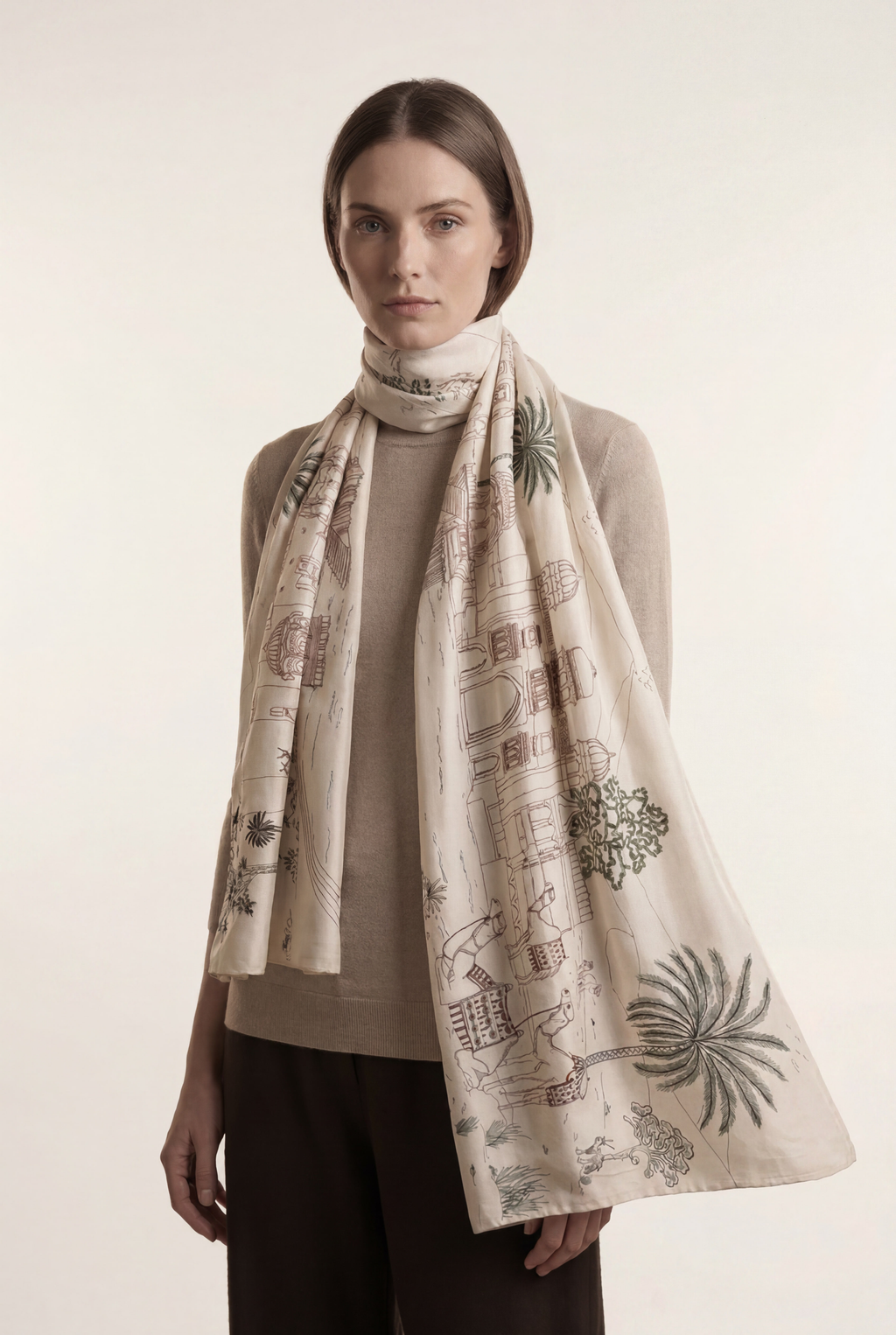 Mirage of Jaisalmer Silk Scarf
