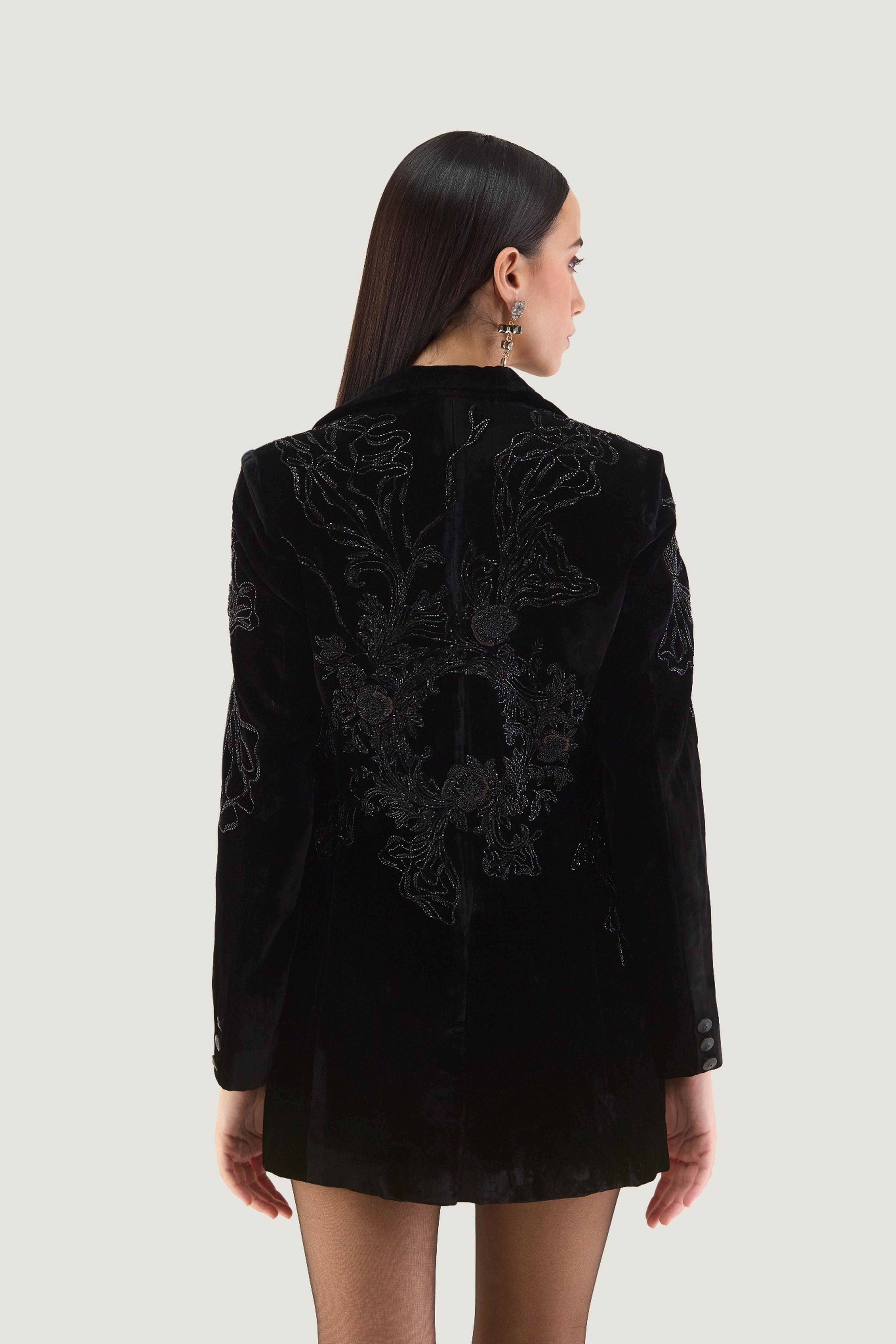 Glistening Velour Manteau